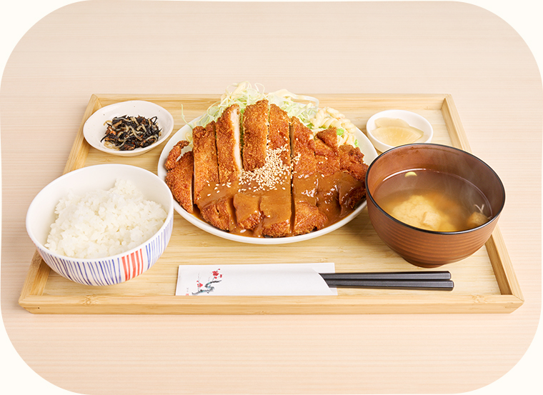 チキン味噌カツ定食の写真